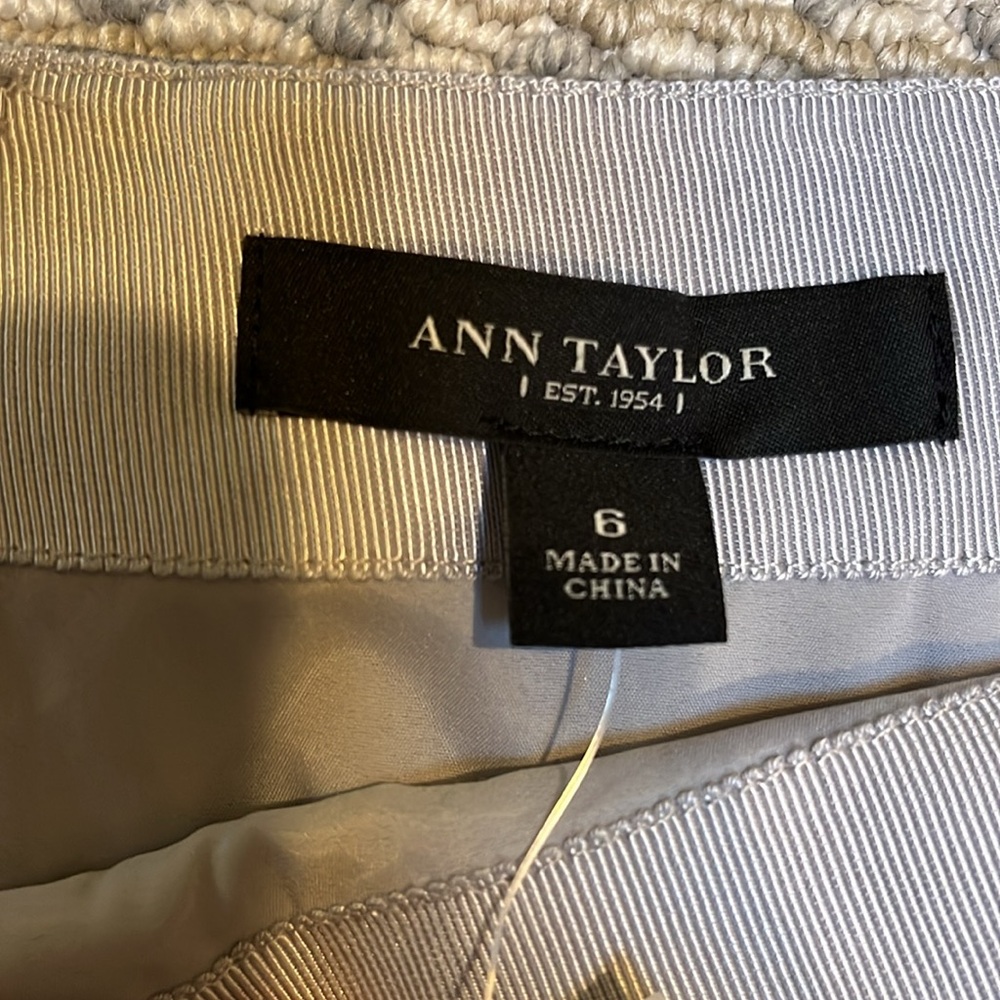 New with tags Ann Taylor silver holiday skirt size 6 - Picture 6 of 9